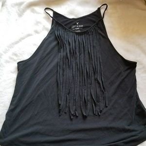 Fringe Spaghetti Strap Top